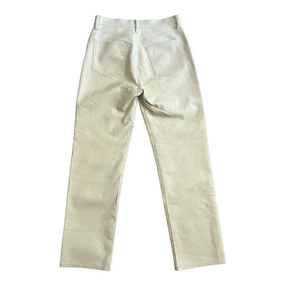 Agolde Net Sustain 90's Pinch Waist Recycled Leather Pants Size 28 - Picture 2 of 5